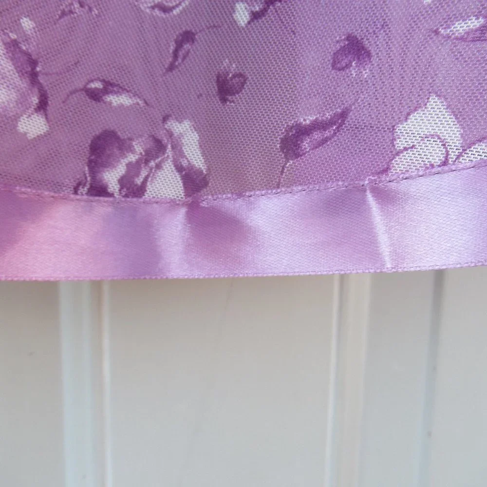 sheer floral nighty panty set embroidered & sequin accent size S - Picture 11 of 15